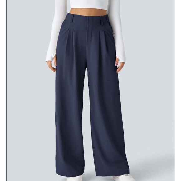 HALARA Pants - Halara Flex™ Large High Waisted Waffle Wide Leg Work Pants
